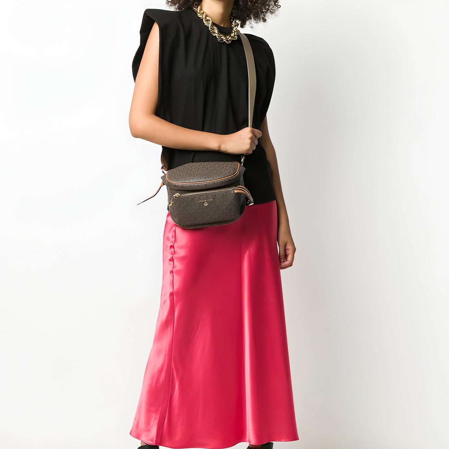 MICHAEL KORS moteriška ruda rankinė per petį MD sling messenger bag