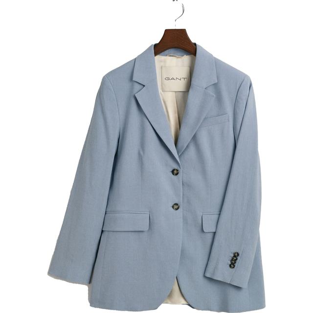Švarkas moterims, Mėlyna, REG STRETCH LINEN BLAZER