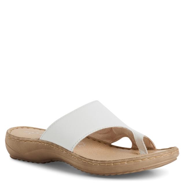 Pliažo šlepetės per pirštą moterims, Balta, Flip-Flops