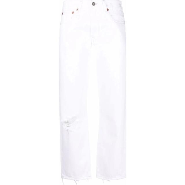Tiesūs džinsai -moterims, Balta, Boyfriend jean