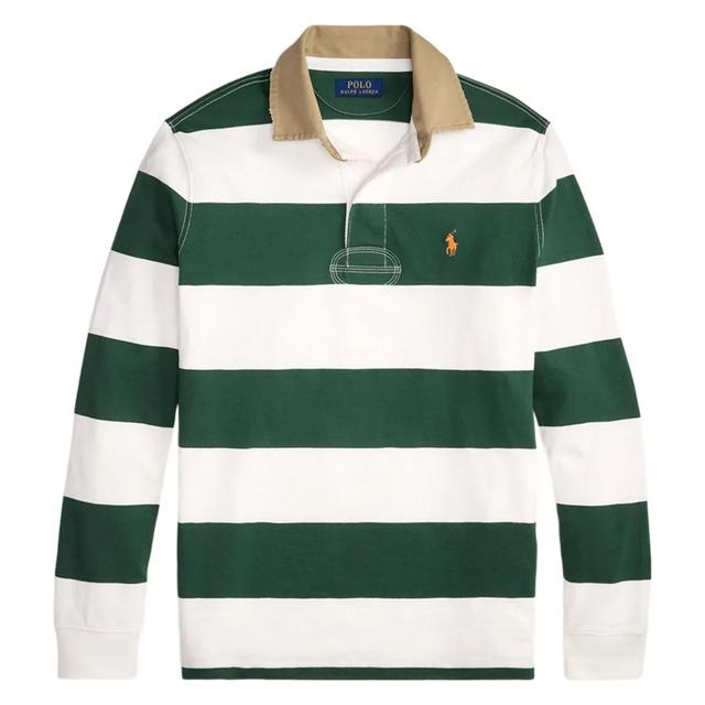 Megztinis vyrams, Žalia, Knit-rugby-pullover