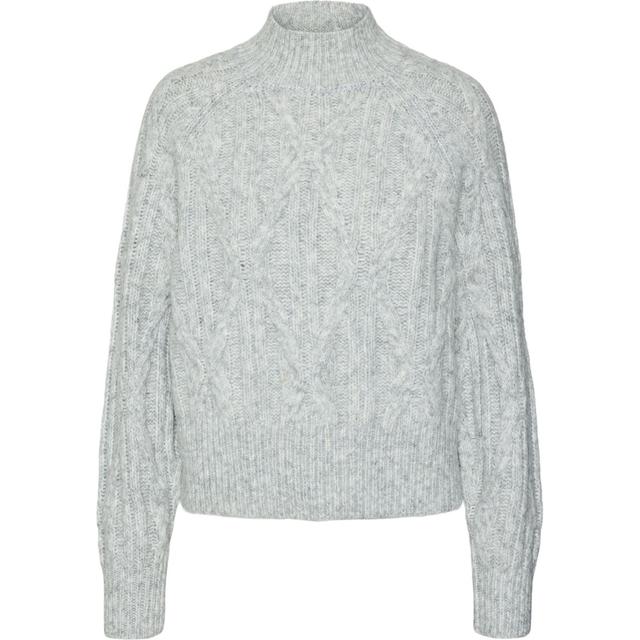 Megztinis su kaklu moterims, Pilka, Baily highneck pullover
