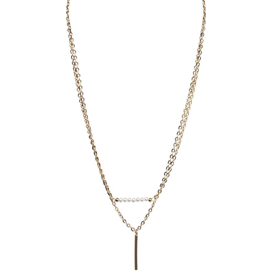 Kaklo papuošalai moterims, Geltona, PCMEUSIA COMBI NECKLA