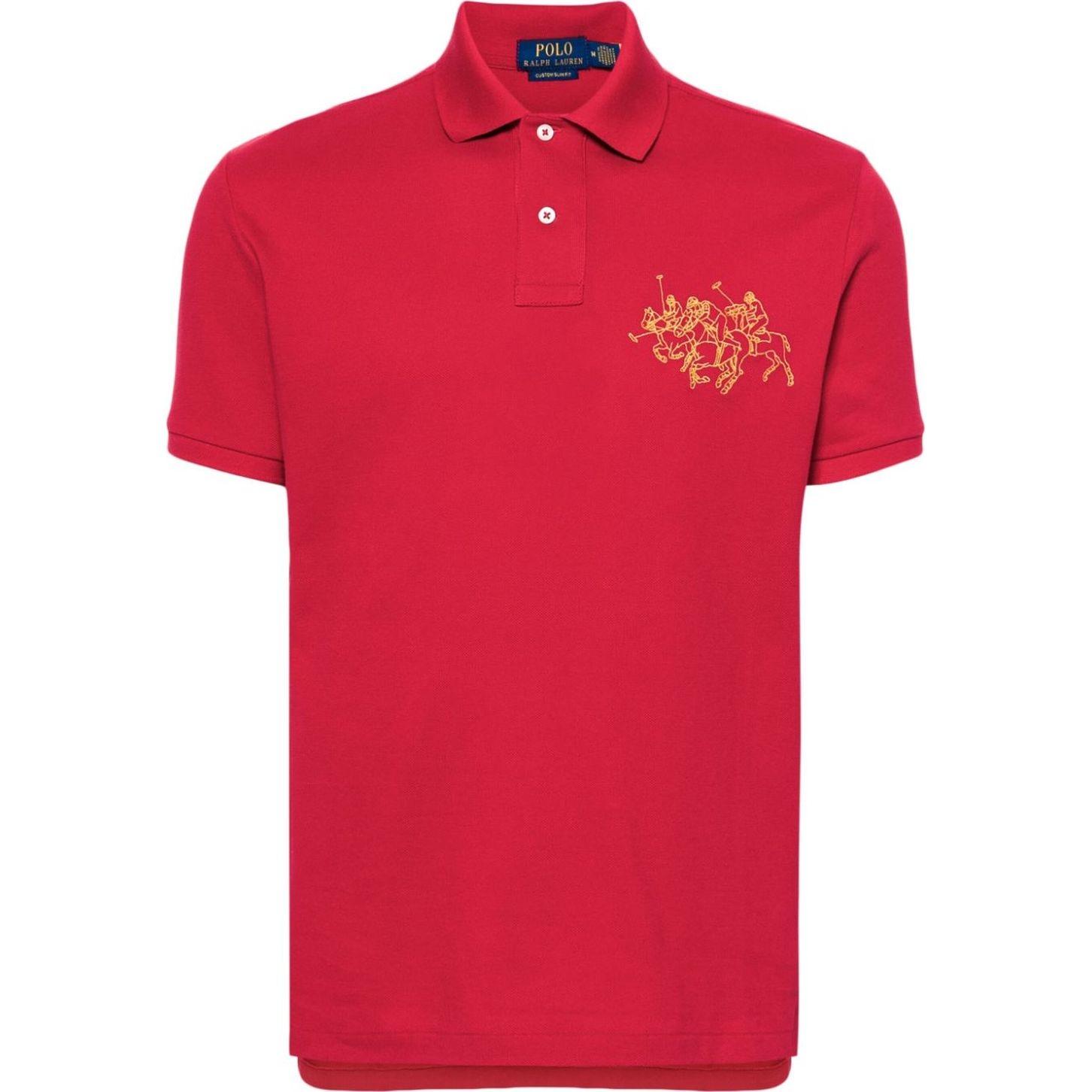 Polo marškiniai trumpos rank. vyrams, Raudona, Short sleeve polo