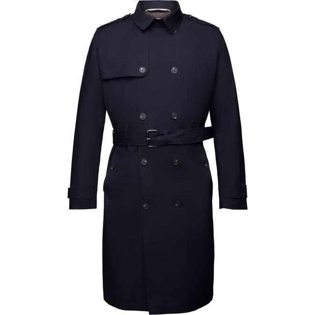 Paltas vyrams, Mėlyna, Belted Trench Coat