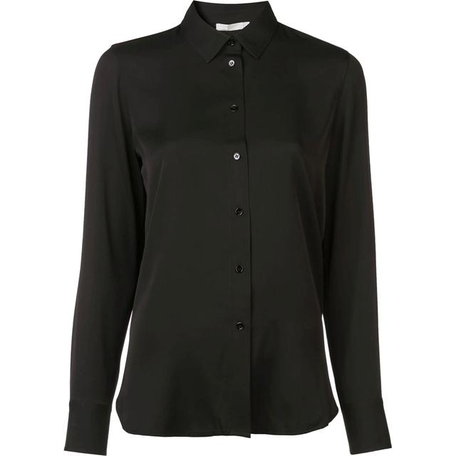 Marškiniai ilgomis rankovėmis moterims, Juoda, Slim fitted blouse