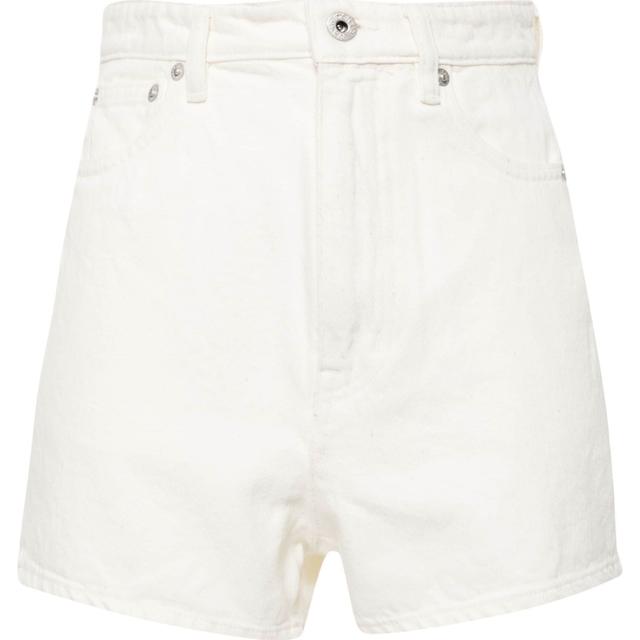 Šortai moterims, Balta, Solid shorts