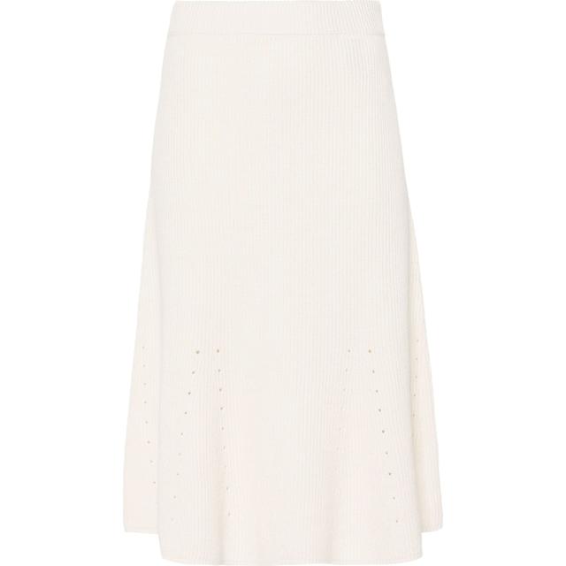 Midi sijonas moterims, Balta, Skirt linen blend