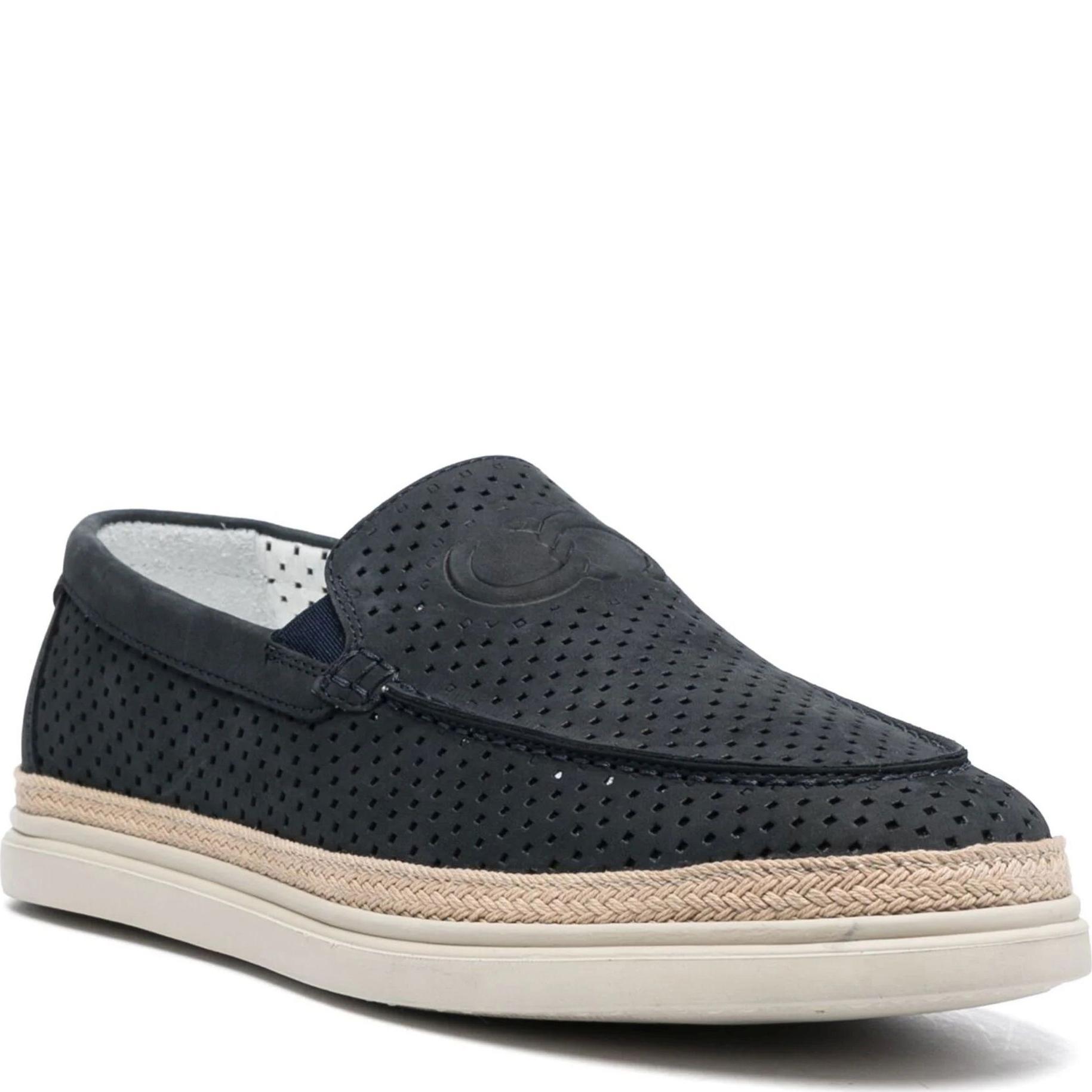 Loaferiai vyrams, Mėlyna, Nabuk slip-on