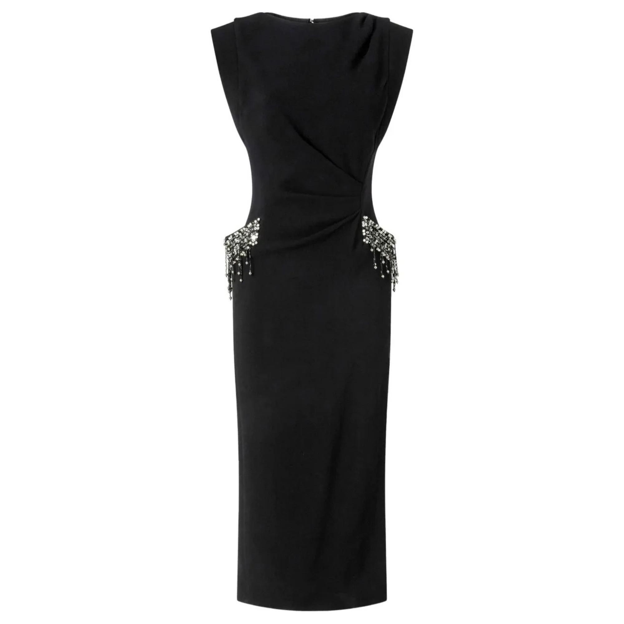 Maxi suknelė moterims, Juoda, Freccette dress