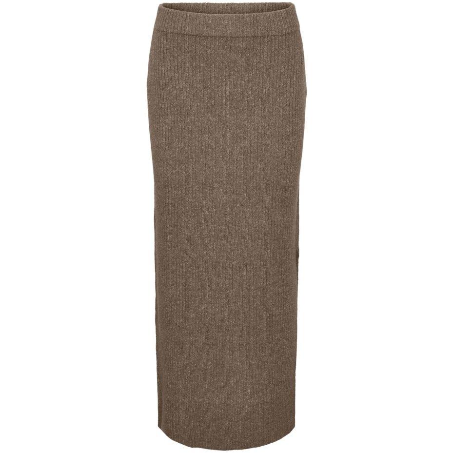 Maxi sijonas moterims, Ruda, PCJUNA HW ANKLE KNIT