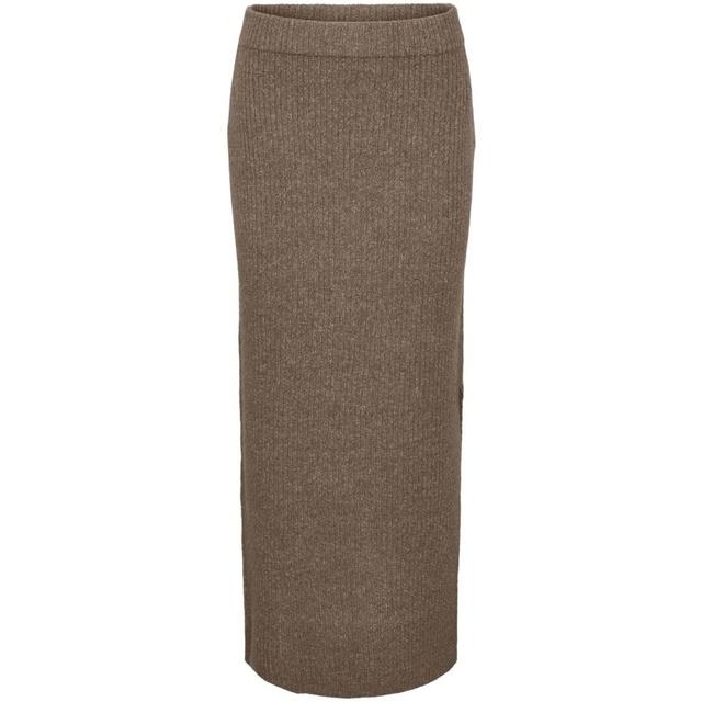 Maxi sijonas moterims, Ruda, PCJUNA HW ANKLE KNIT