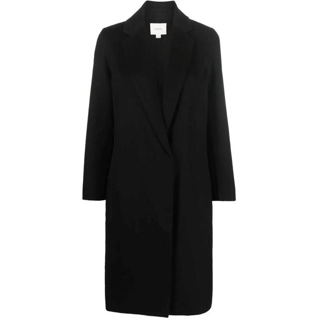 Paltas moterims, Juoda, Classic straight coat