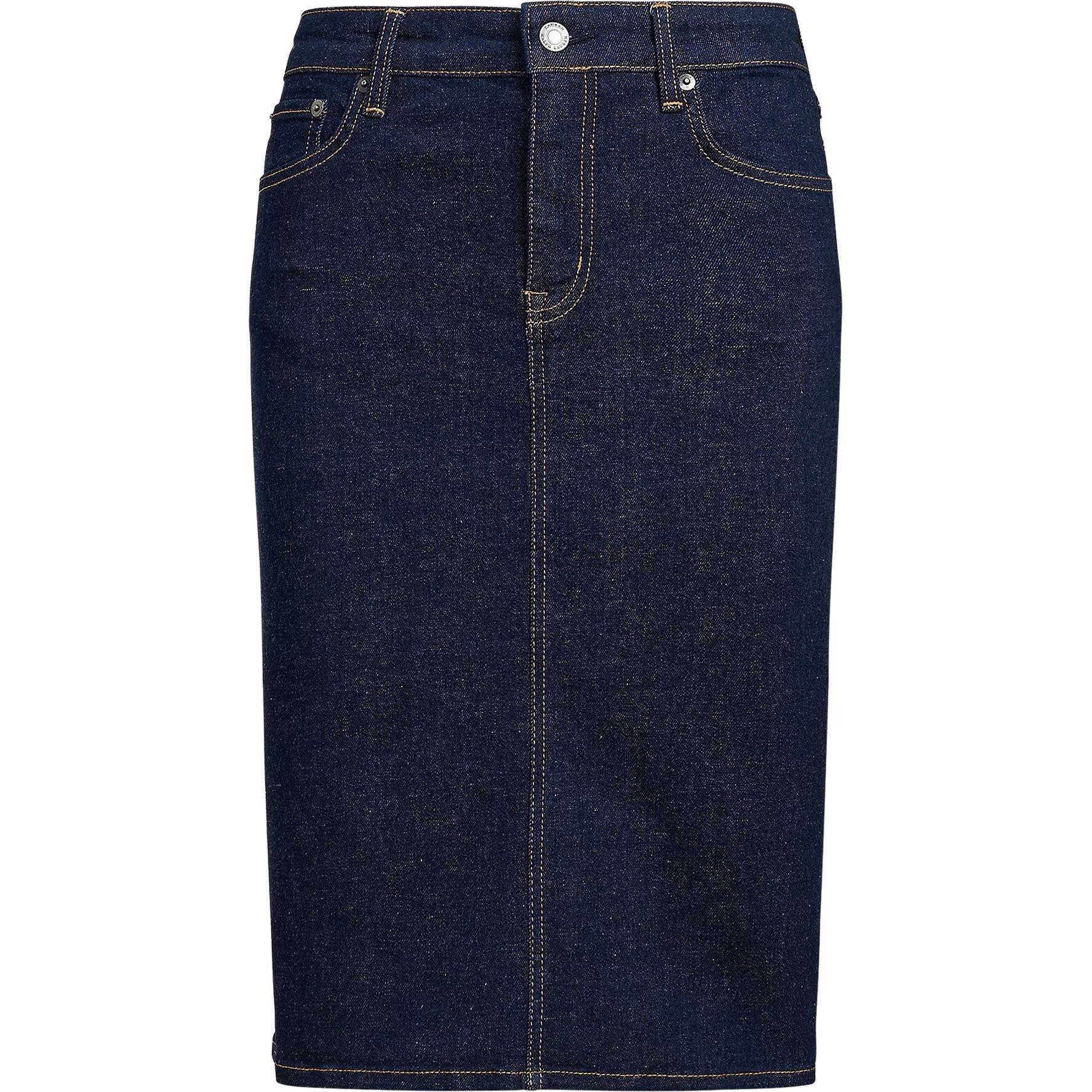 Midi sijonas moterims, Mėlyna, Daniela denim skirt