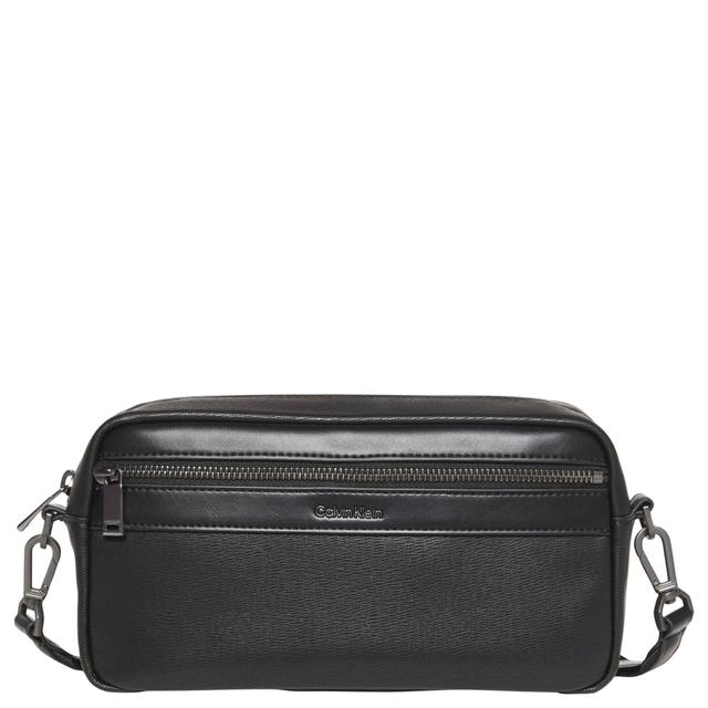 Rankinė per petį vyrams, Juoda, zip camera bag