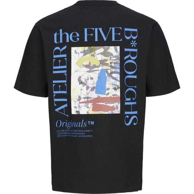 Marškinėliai vyrams, Juoda, Brooklyn graphic back tee