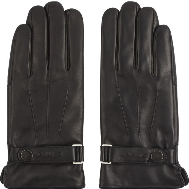 Pirštuotos pirštinės vyrams, Juoda, Leather rivet gloves