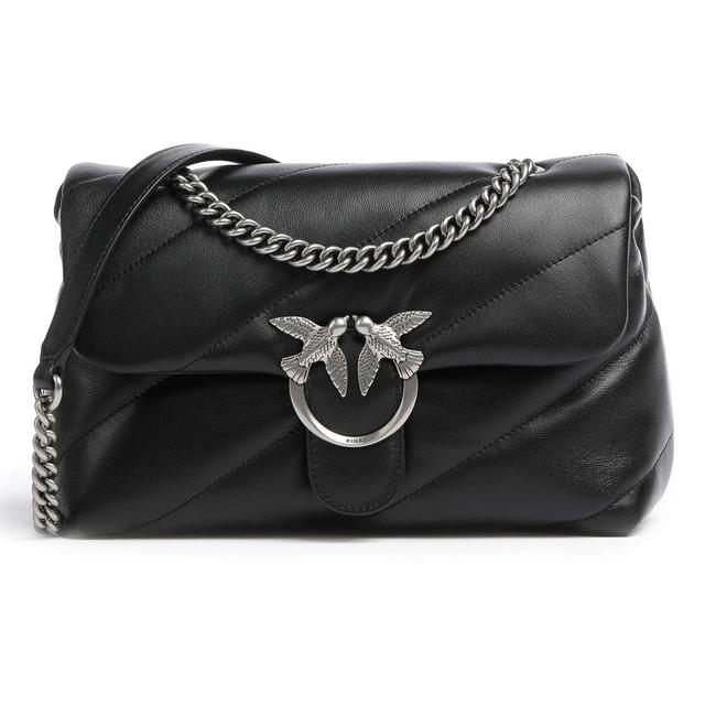 Rankinė per petį moterims, Juoda, Love puff crossbody bag