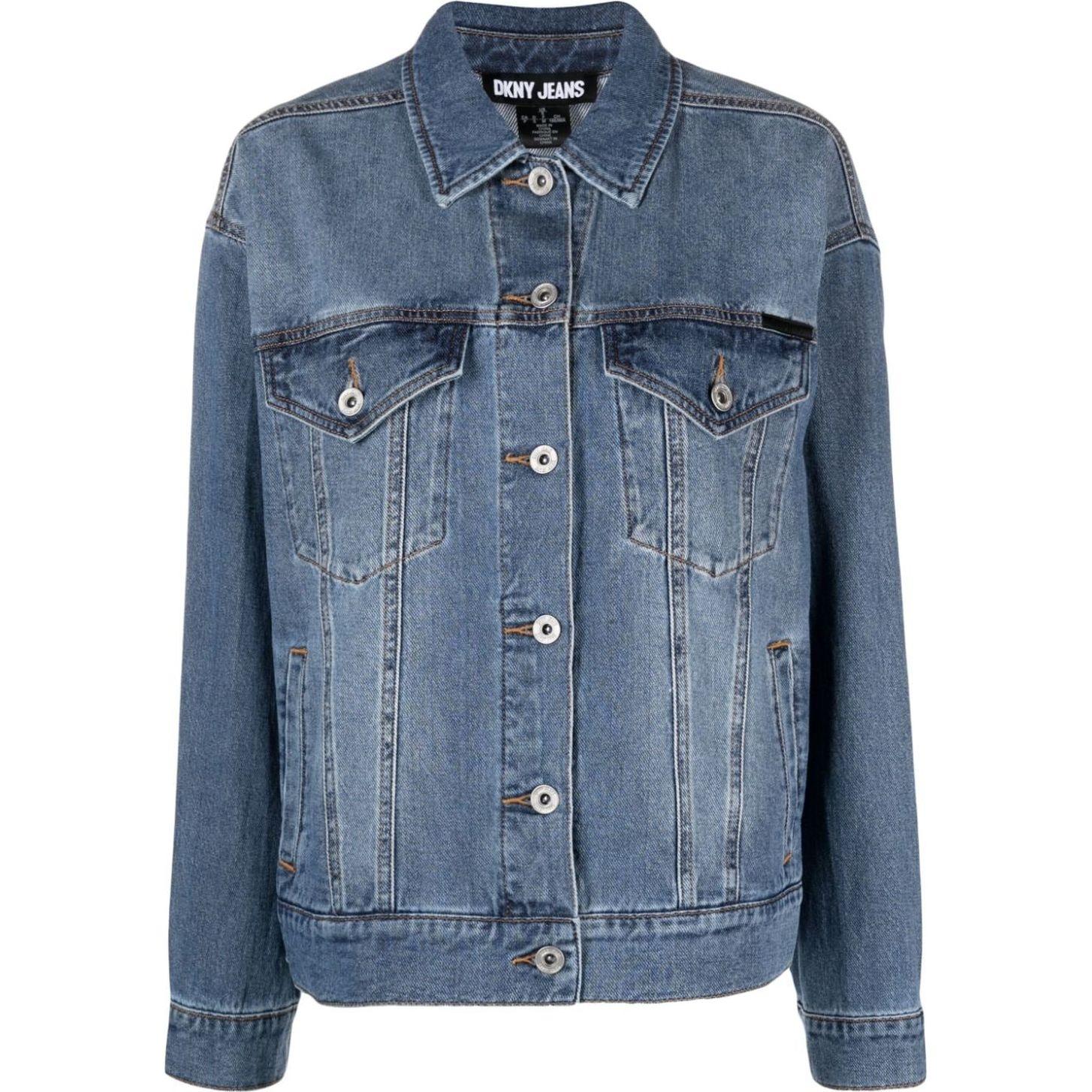 Džinsinis švarkas moterims, Mėlyna, Overzied denim jacket