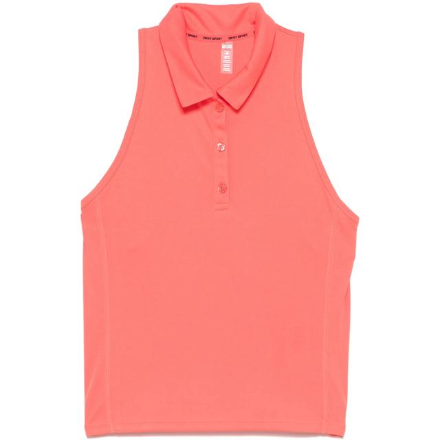 Marškiniai be rankovių moterims, Rožinė, Racerback polo tank