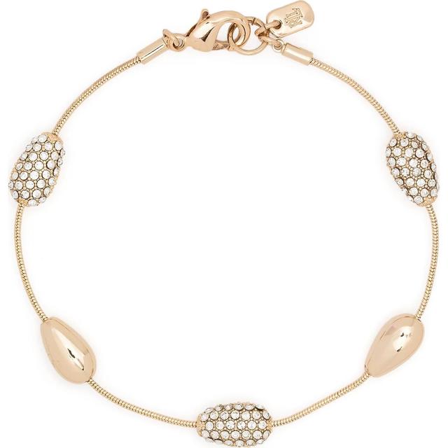 Apyrankė moterims, Auksinė, Br 7.25in pave pear flex