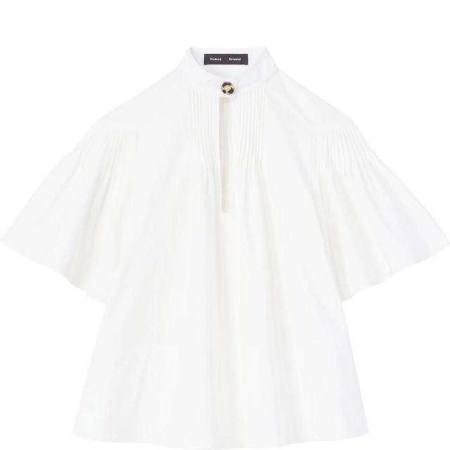 Palaidinės moterims, Balta, Poplin pintuck top