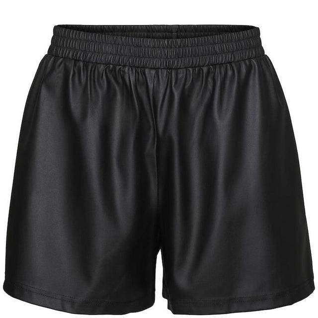 Šortai moterims, Juoda, VMSLOANE HW PU SHORT