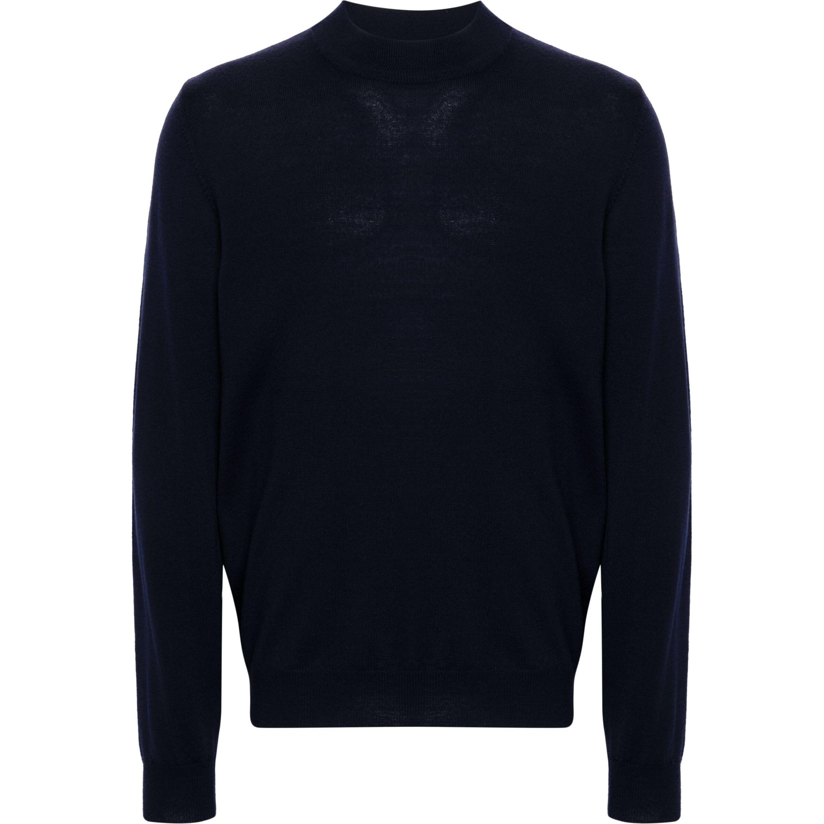 Megztinis su kaklu vyrams, Mėlyna, Korman merino turtle neck