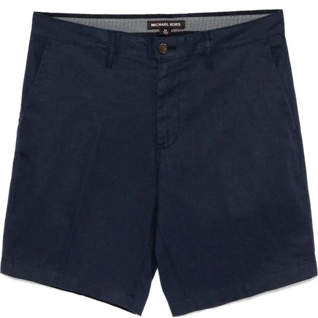 Marškiniai trump. rankovėmis vyrams, Mėlyna, Linen cotton short