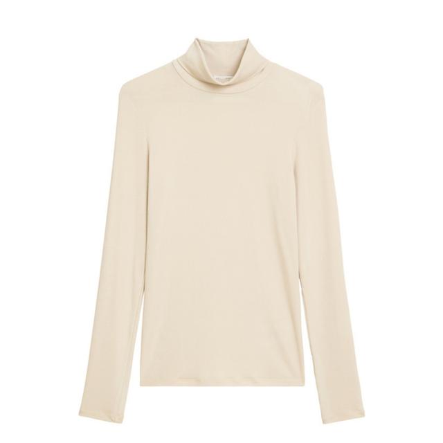 Palaidinės aukštinta apykakle moterims, Smėlio, 509215752177 Turtn tops