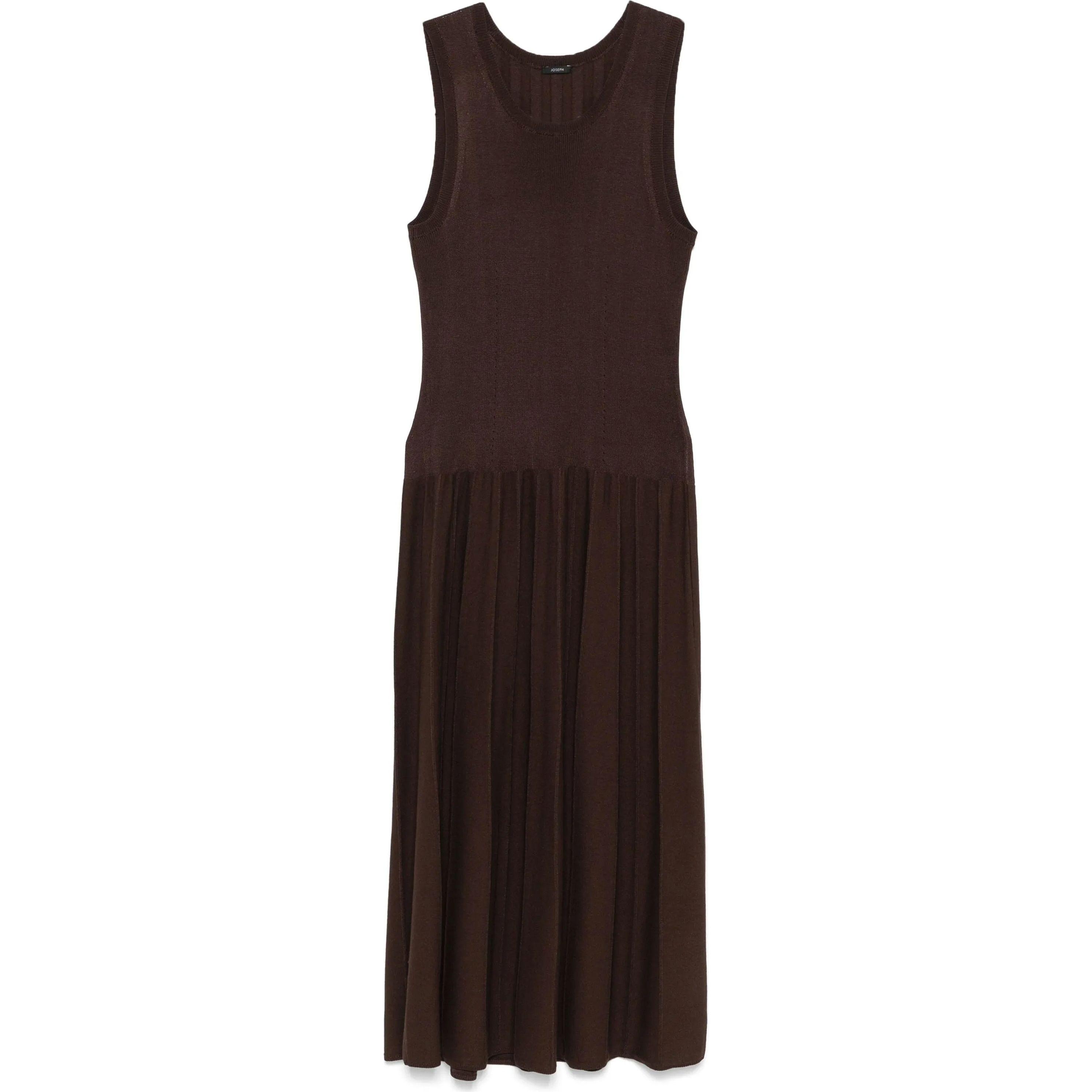 JOSEPH 1 Midi suknelė moterims, Ruda, Ribbed midi dress