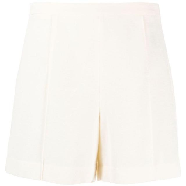 Šortai moterims, Balta, High waist tailored short