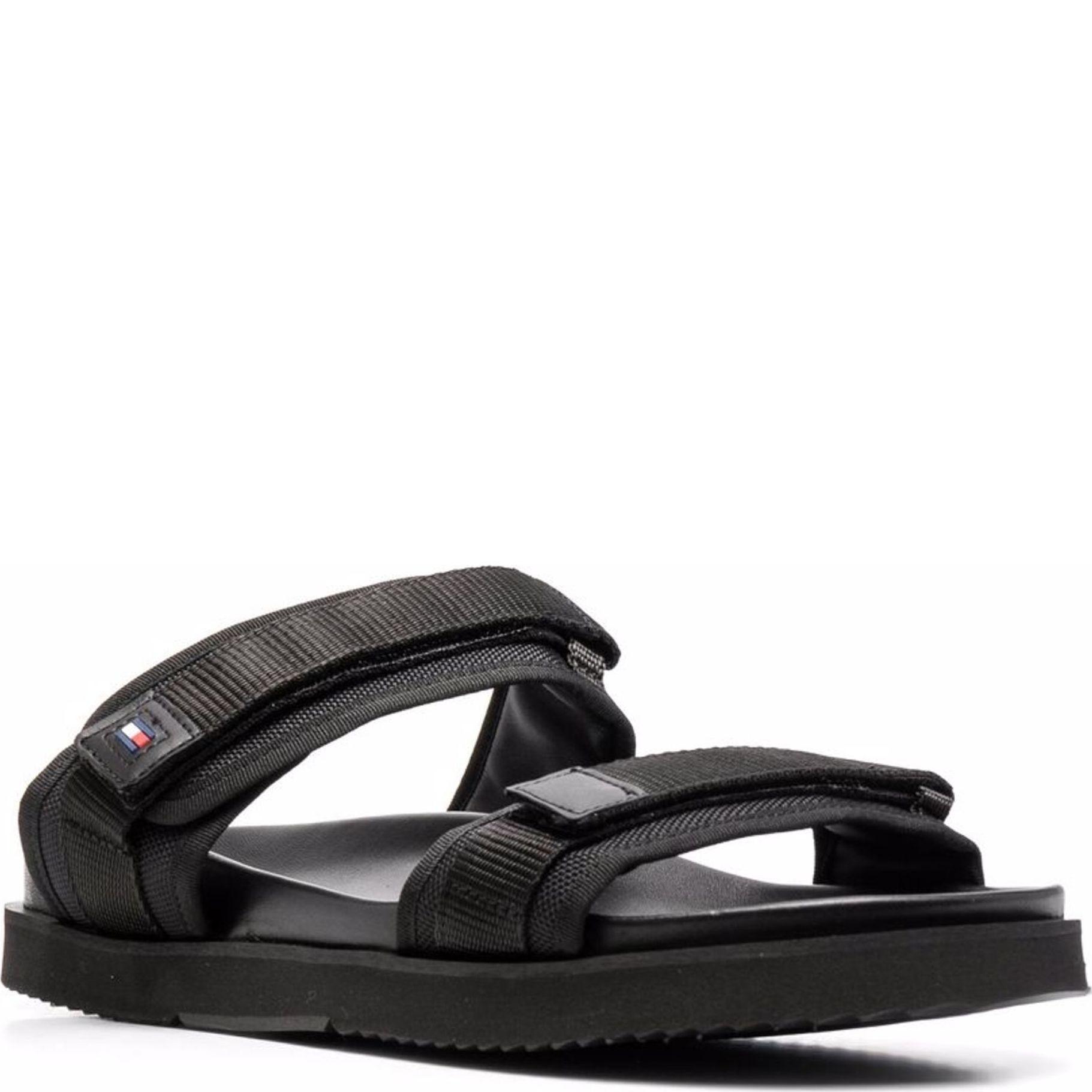 Šlepetės vyrams, Juoda, CLEATED STRAPPY SANDAL