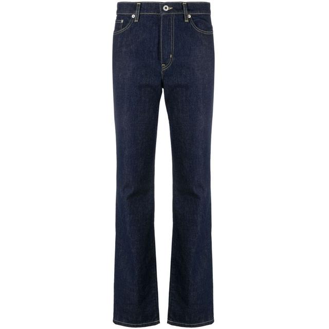 Tiesūs džinsai moterims, Juoda, Blue asagao straight fit