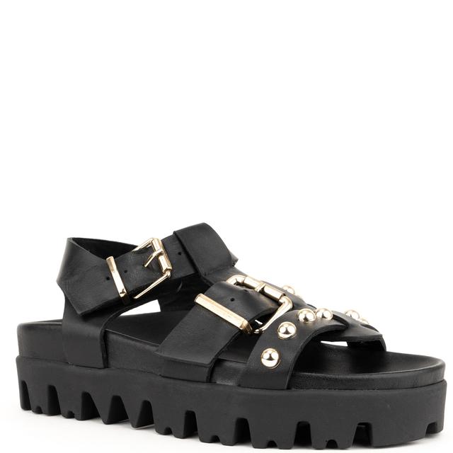 Basutės moterims, Juoda, Sandals, LA CONTE