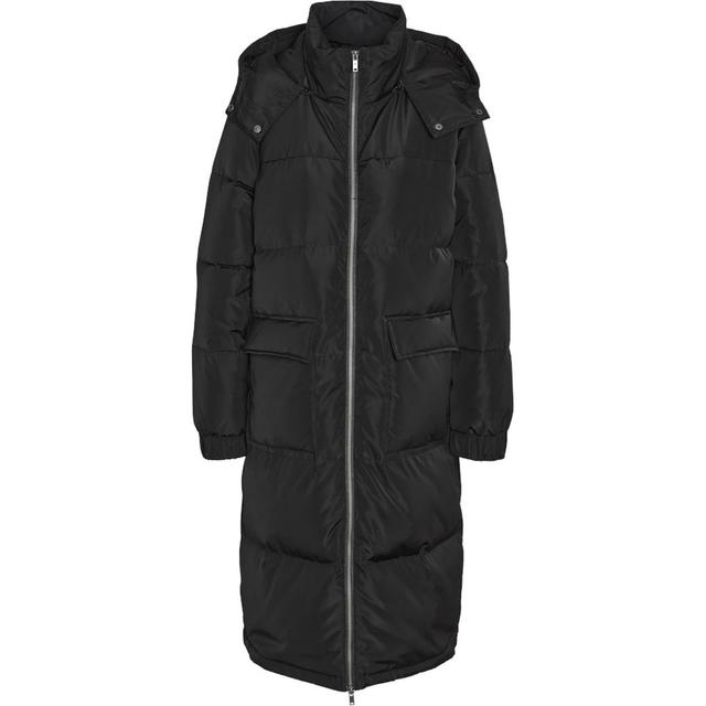 Pūkinis paltas moterims, Juoda, Cerise long down jacket