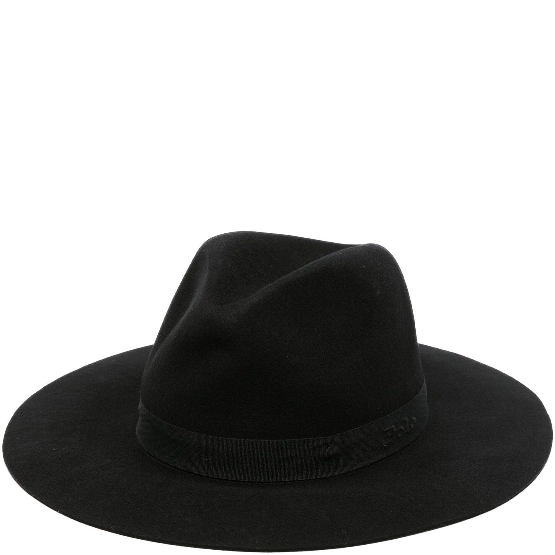 Skrybėlė moterims, Juoda, Wool fedora hat