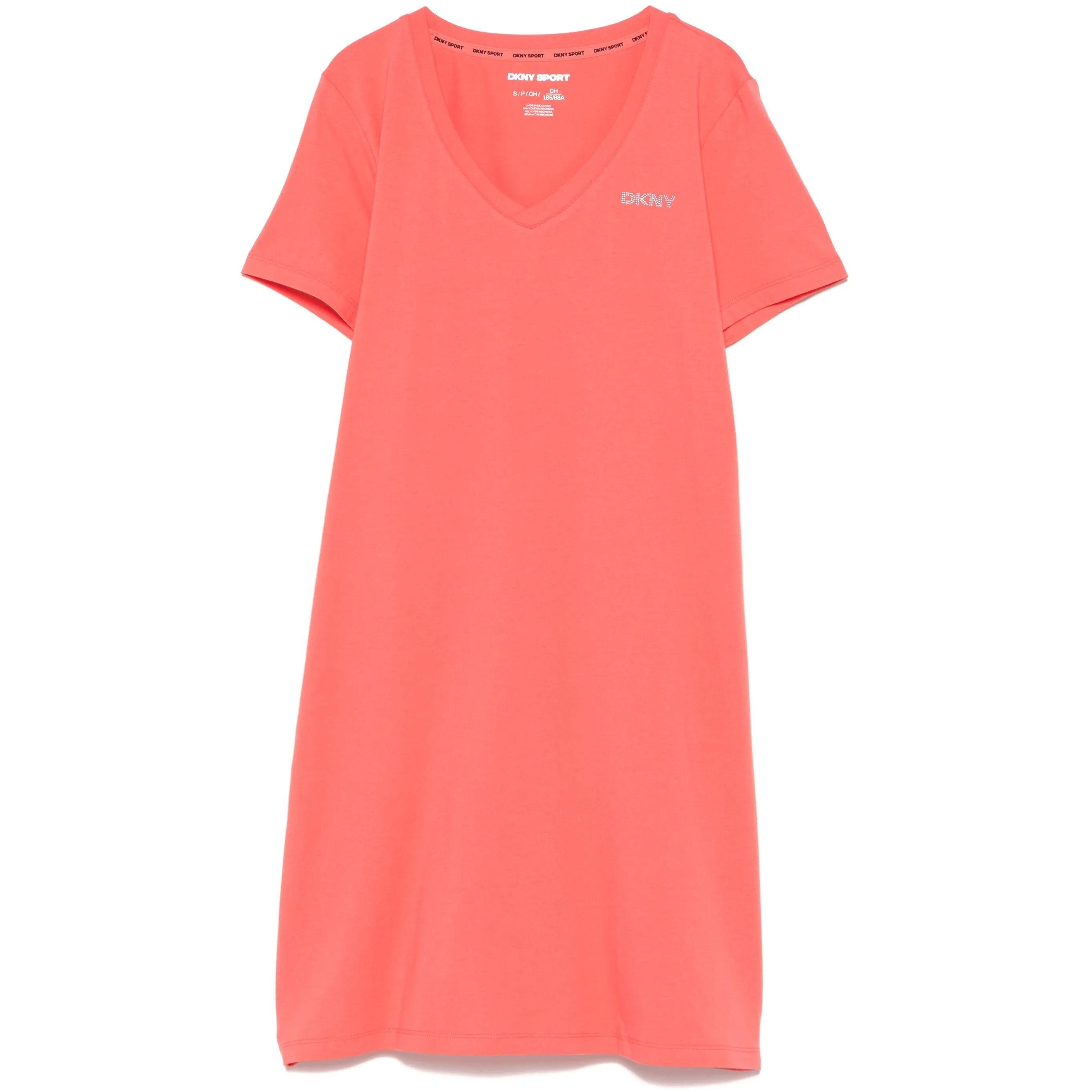 Mini suknelė moterims, Rožinė, V-nk t-shirt dress