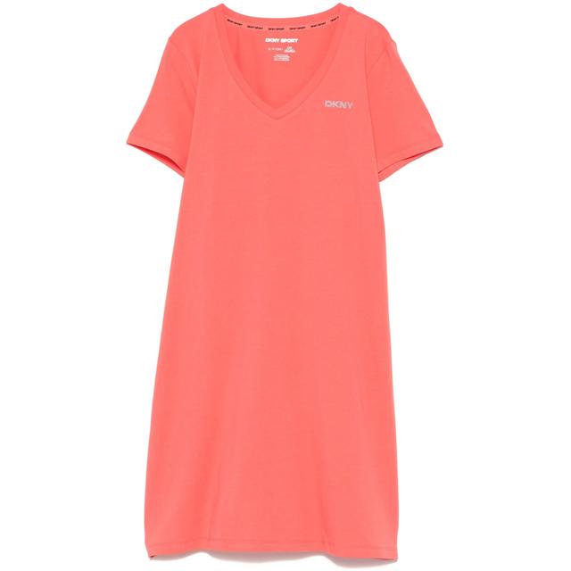 Mini suknelė moterims, Rožinė, V-nk t-shirt dress