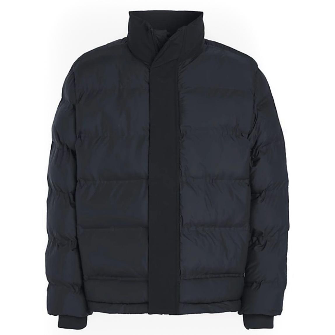 Pūkinė striukė vyrams, Juoda, Mix media quilt jacket