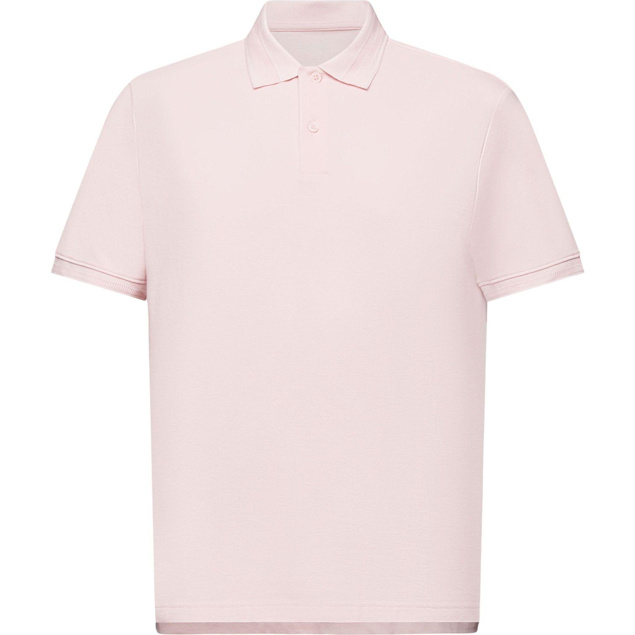 Polo marškiniai ilgos rank. vyrams, Rožinė, Cotton Pique Polo Shirt