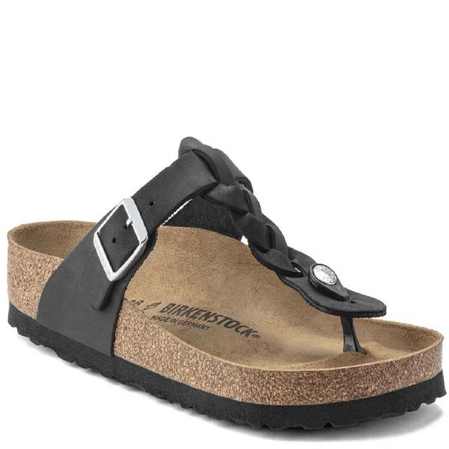 Šlepetės moterims, Juoda,  Gizeh Braided Slippers