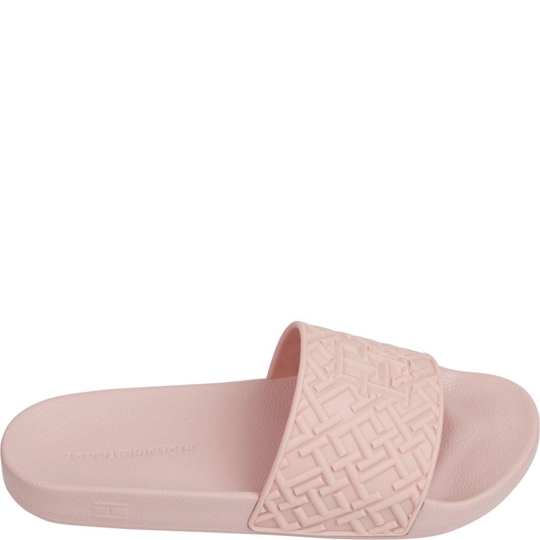 Šlepetės moterims, Rožinė, Monogram pool slide