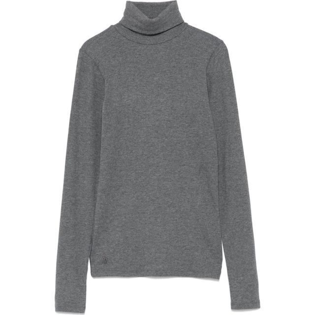 Megztinis su kaklu moterims, Pilka, Long sleeve knit