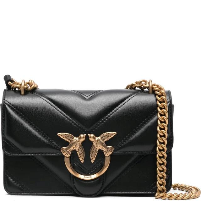 Rankinė per petį moterims, Juoda, Love one shoulder bag