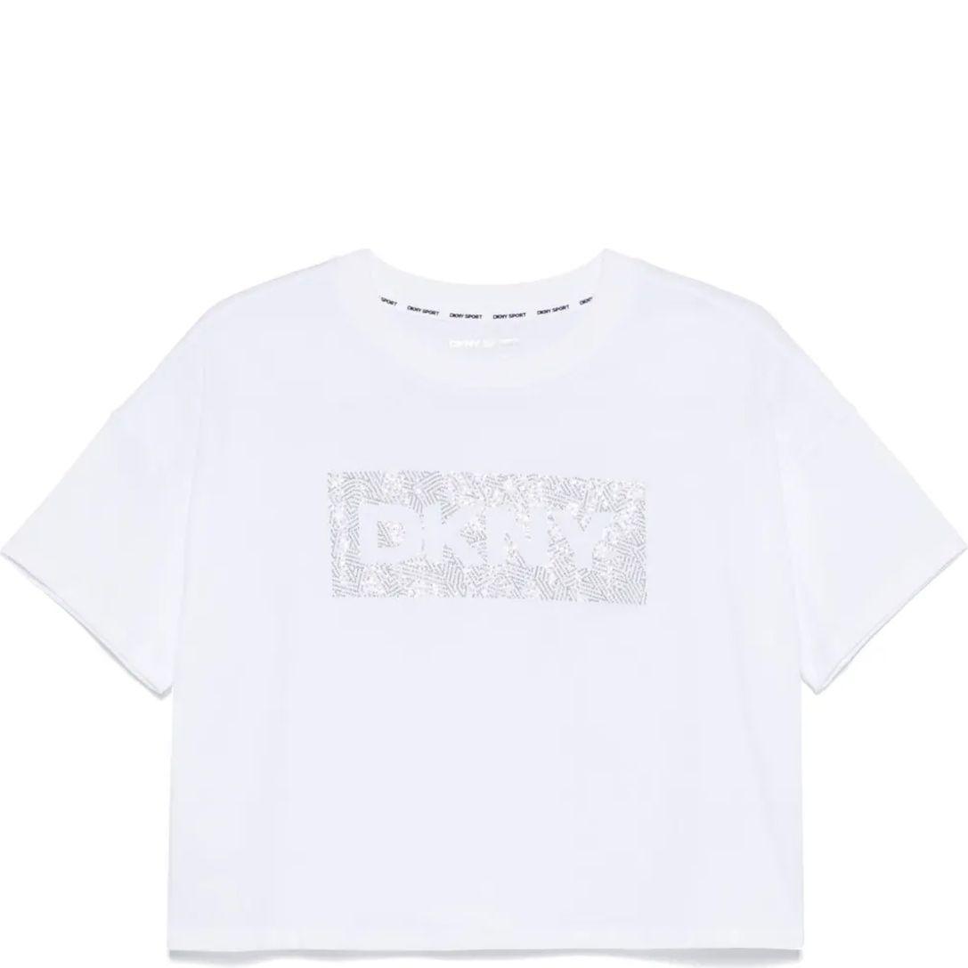 Marškinėliai trump. rankovėmis moterims, Balta, Rhstn lg crp ss tee