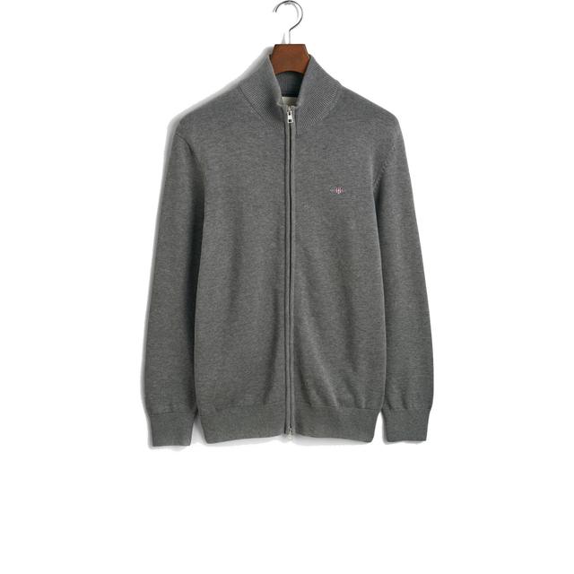 Kardiganas vyrams, Pilka, Casual cotton zip