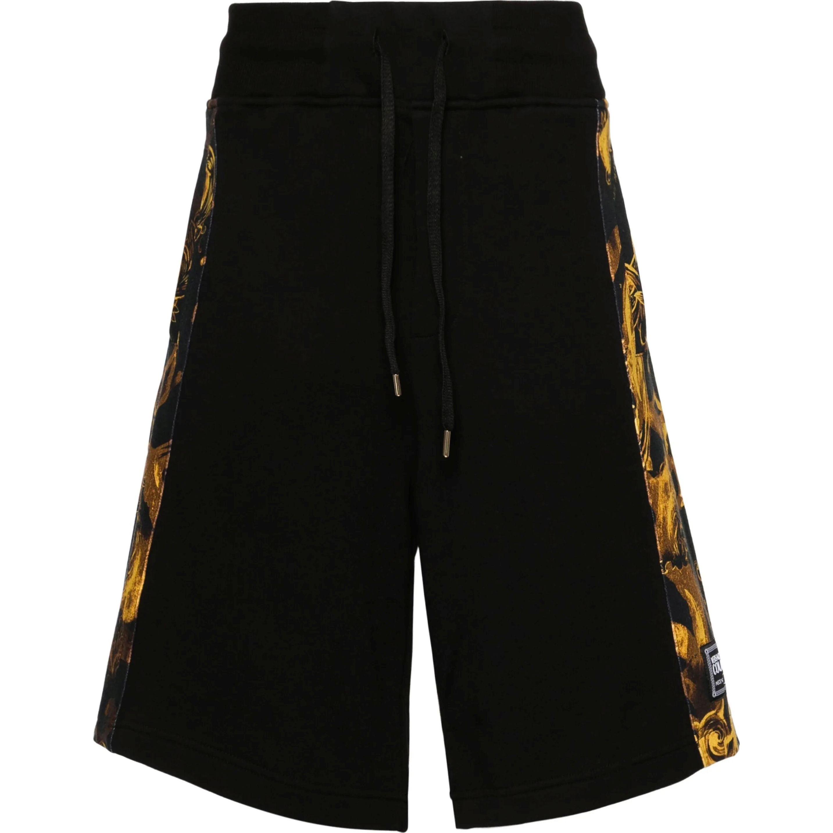 Šortai vyrams, Juoda, Watercolour print track shorts