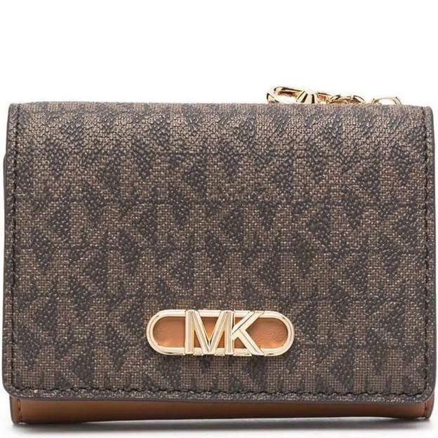 Piniginė moterims, Ruda, MD flap trifold wallet