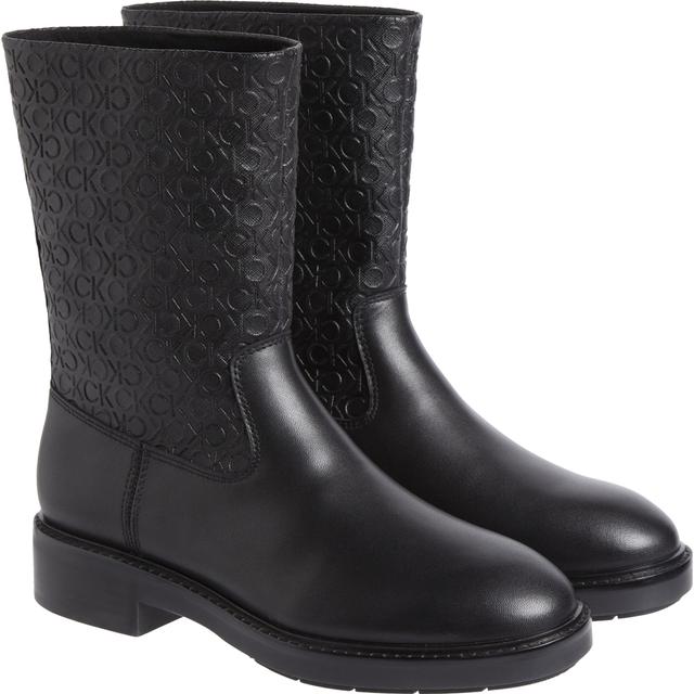 Aulinukai moterims, Juoda, Flat ankle boot mono mix